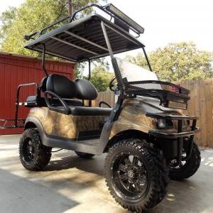 Brown & Black Hardwoods Phantom Hunter Club Car Precedent 48V Electric Lifted Golf